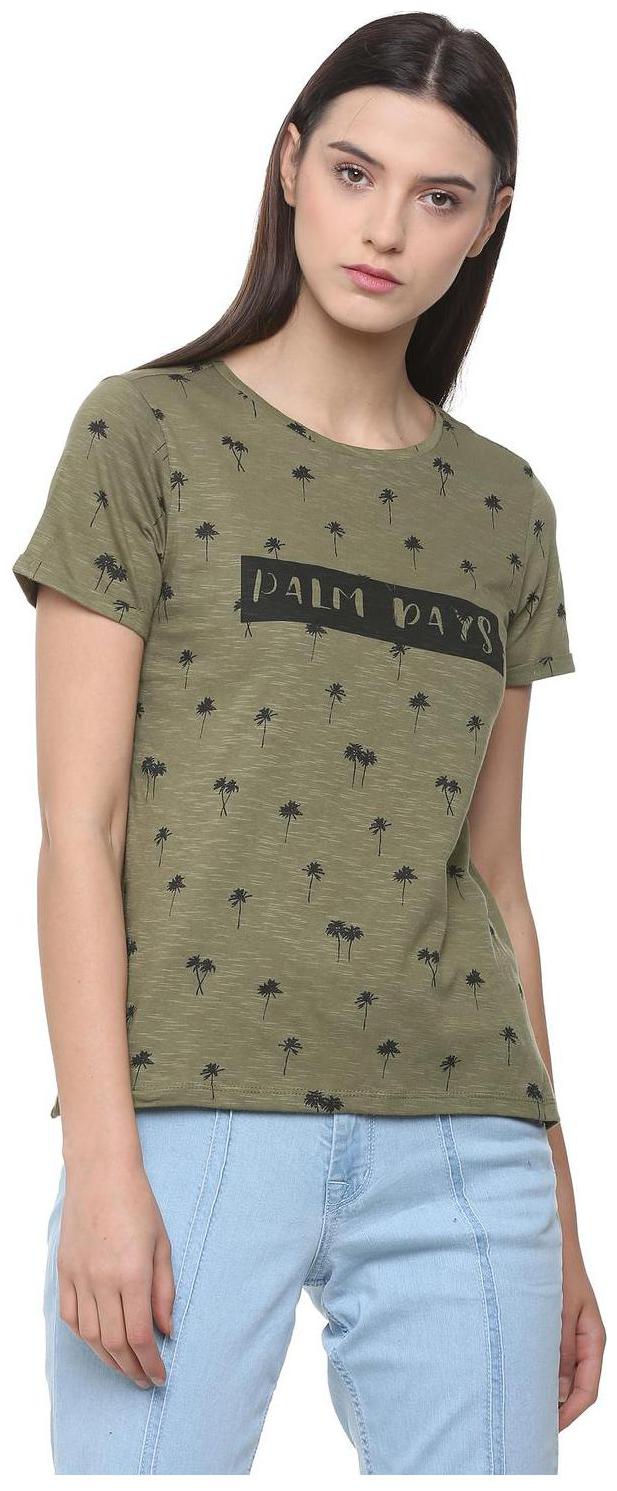 

People Women Printed Regular top - Green