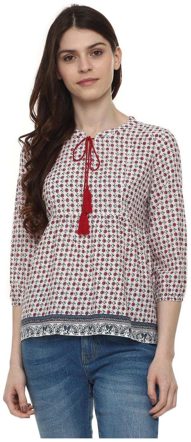 

People Women Printed Regular top - White
