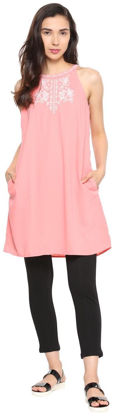 

People Women Embroidered Regular tunic - Pink
