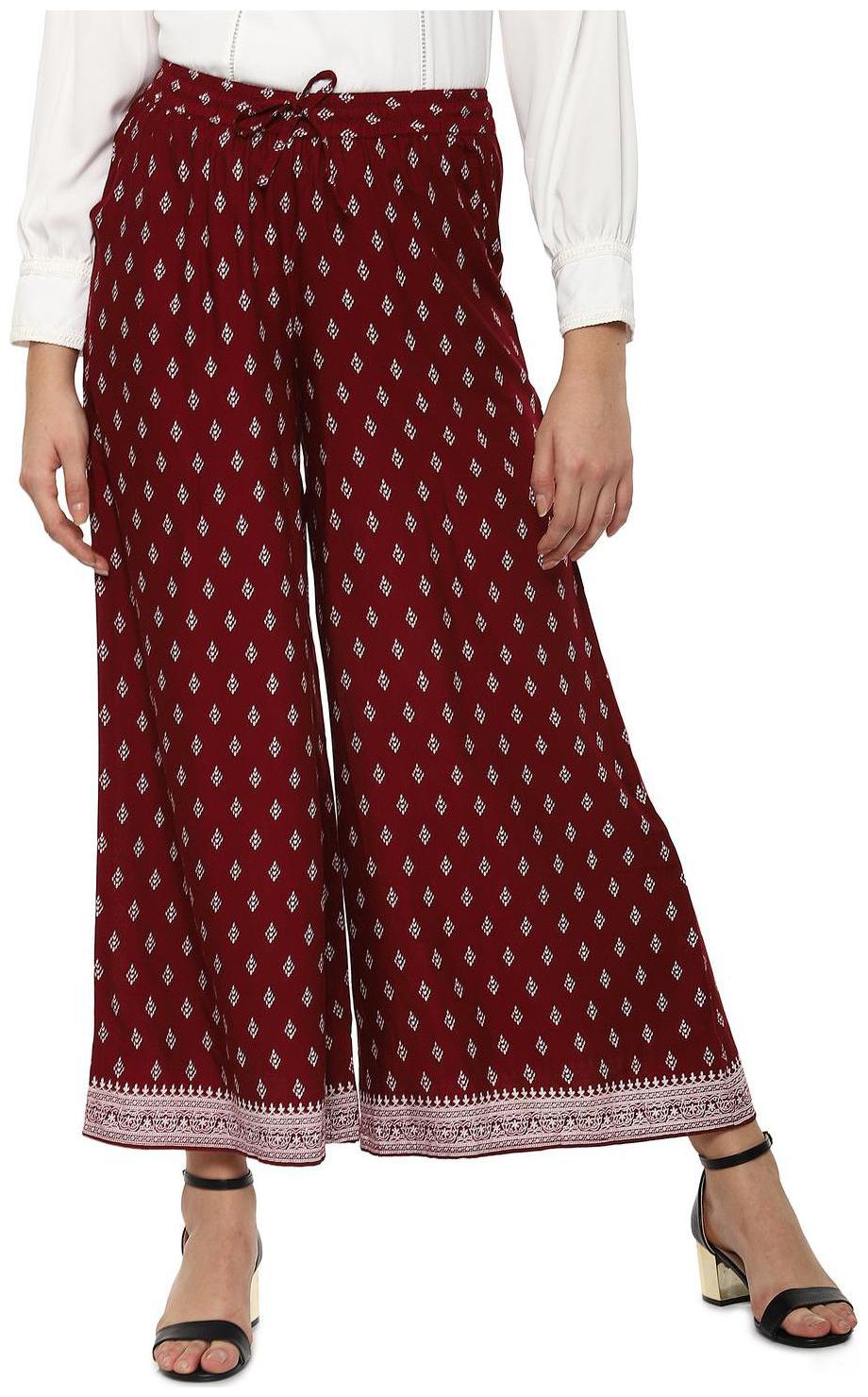 

People Women Maroon Regular fit Cullotes