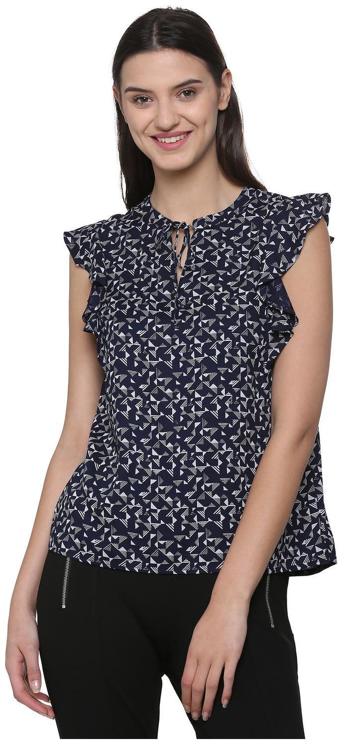 

People Women Printed Regular top - Blue