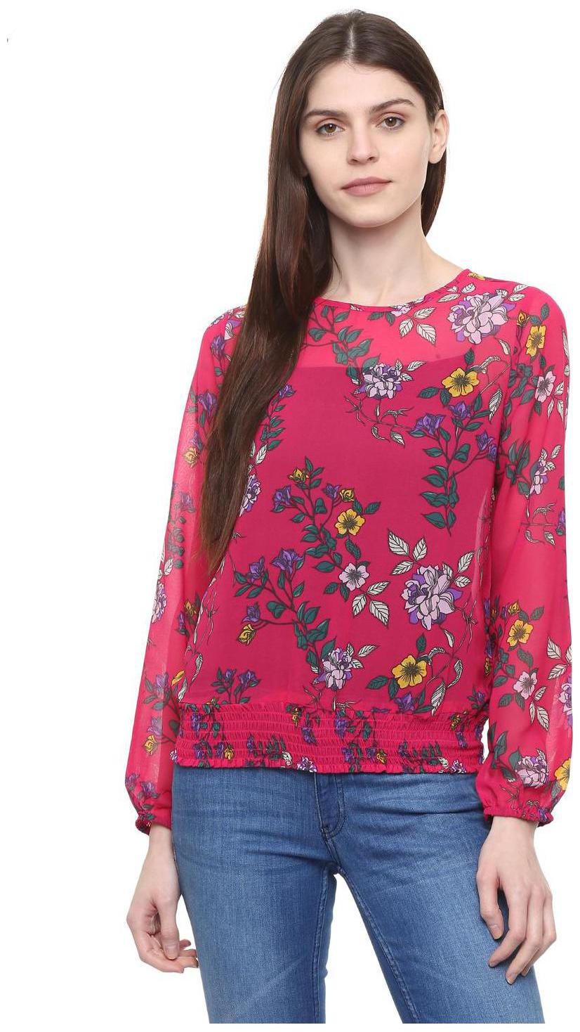 

People Women Printed Regular top - Pink