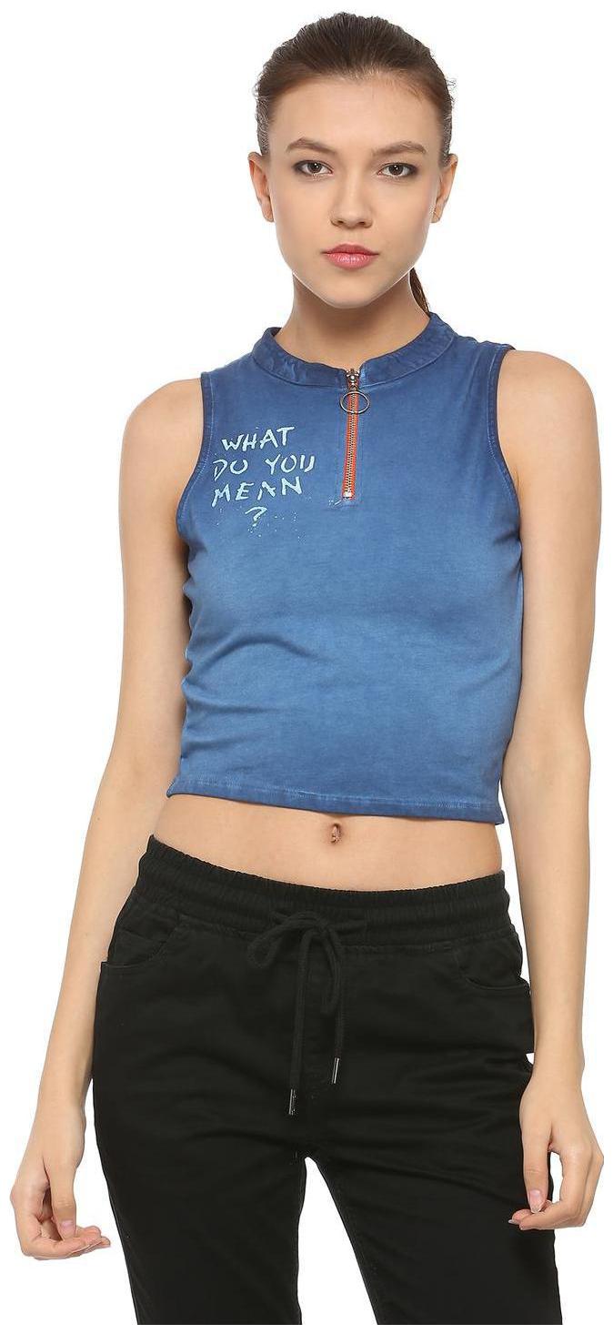 

People Women Solid Regular top - Blue