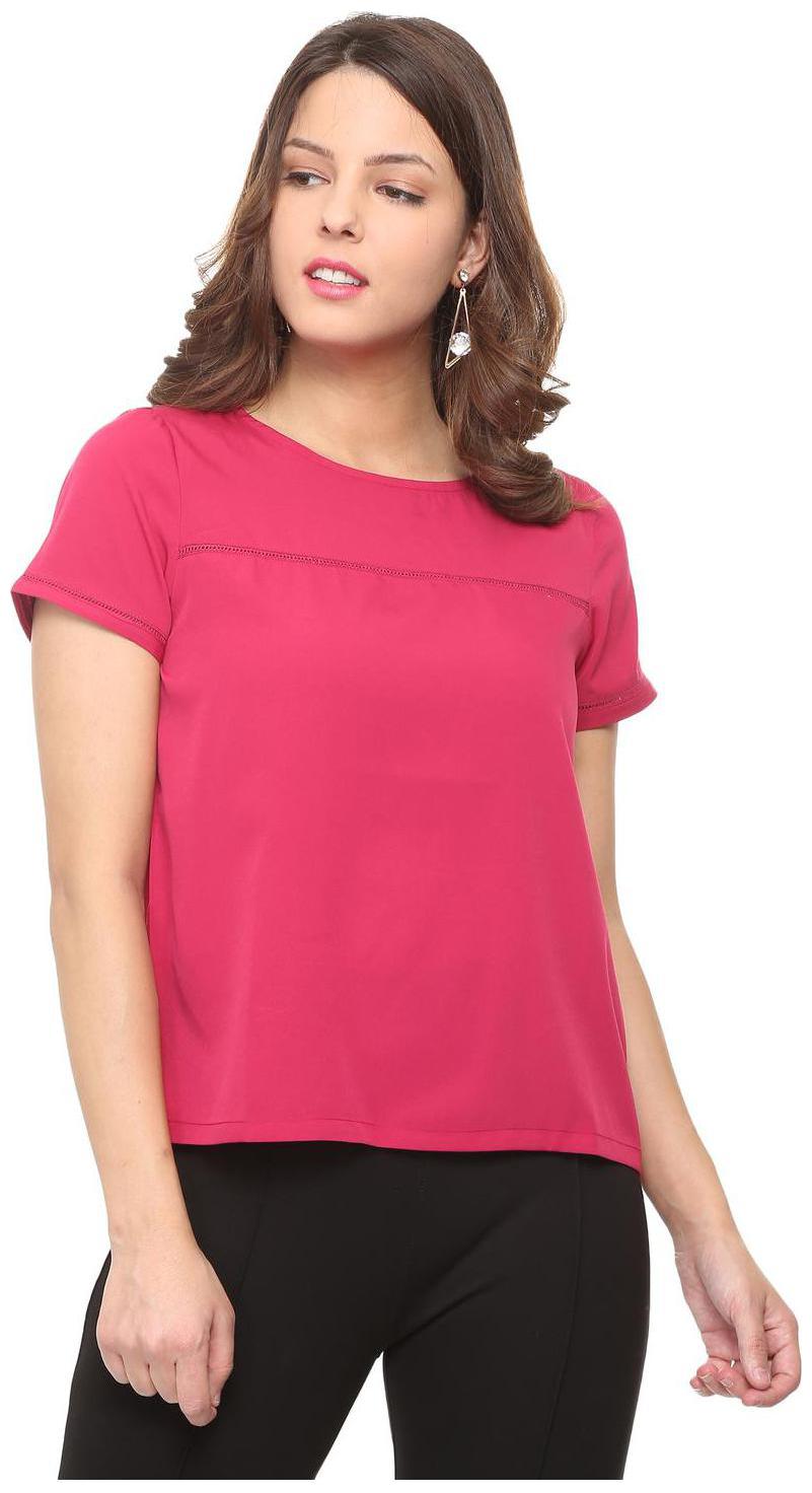 

People Women Solid Regular top - Pink
