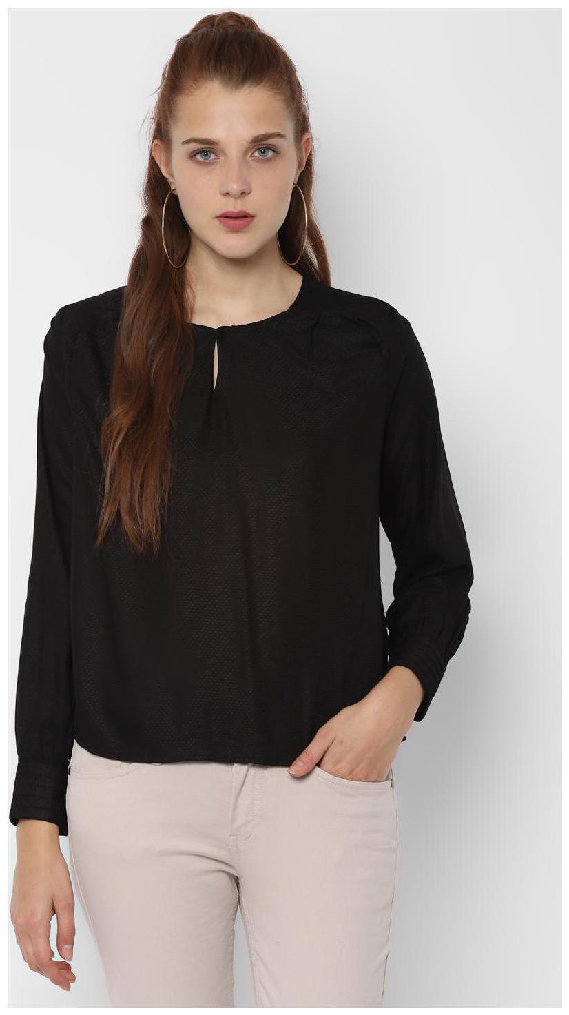 

People Women Solid Regular top - Black
