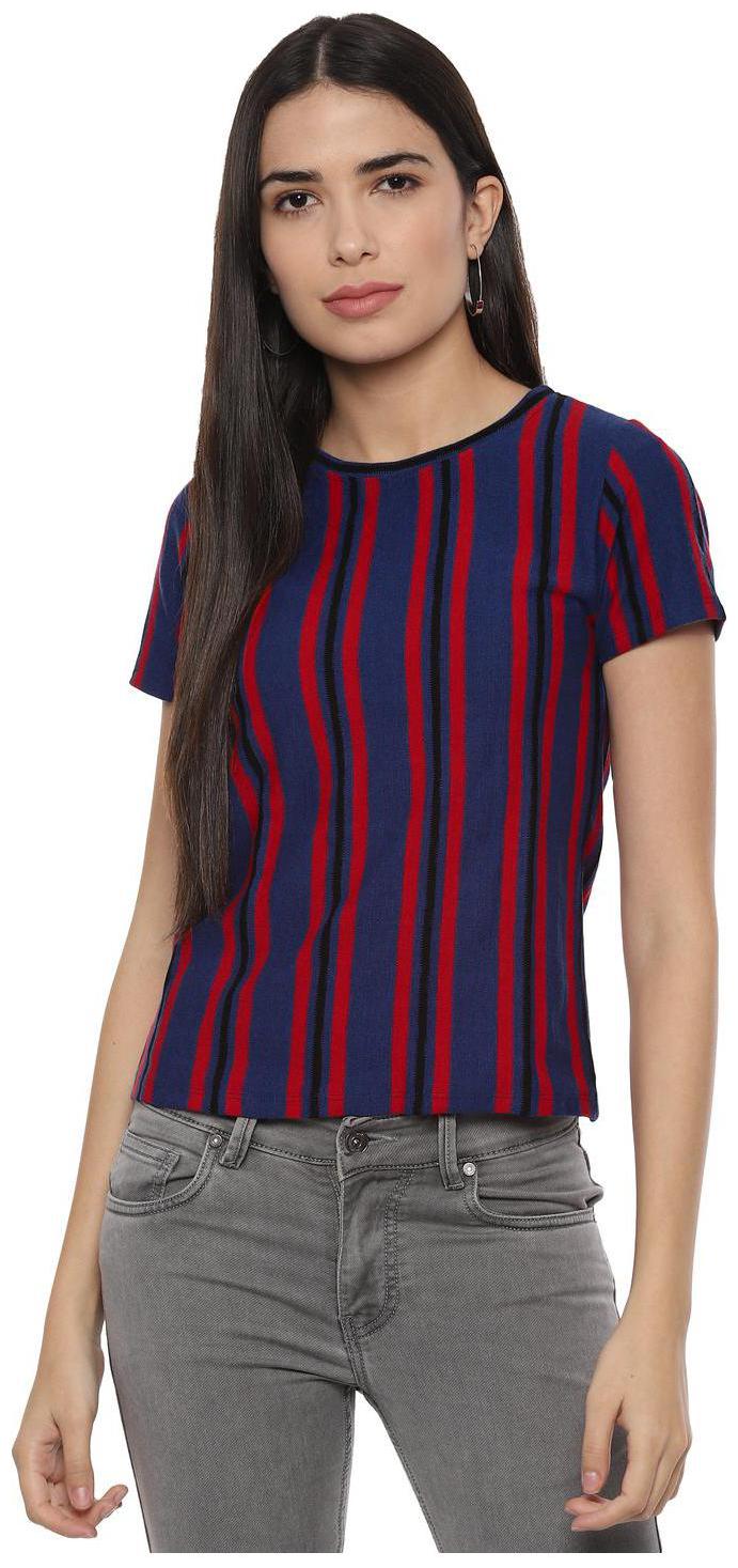 

People Women Striped Regular top - Blue
