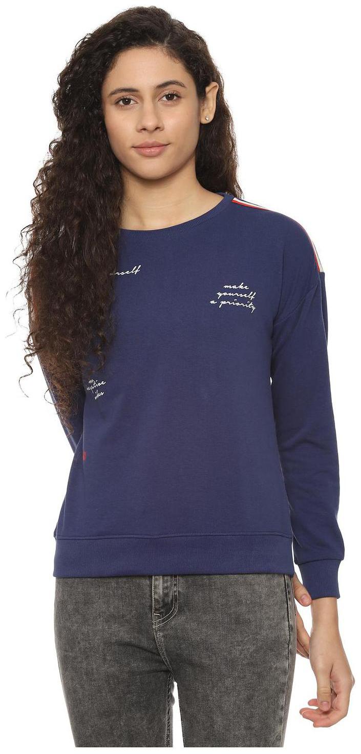

People Women Printed Sweatshirt - Blue