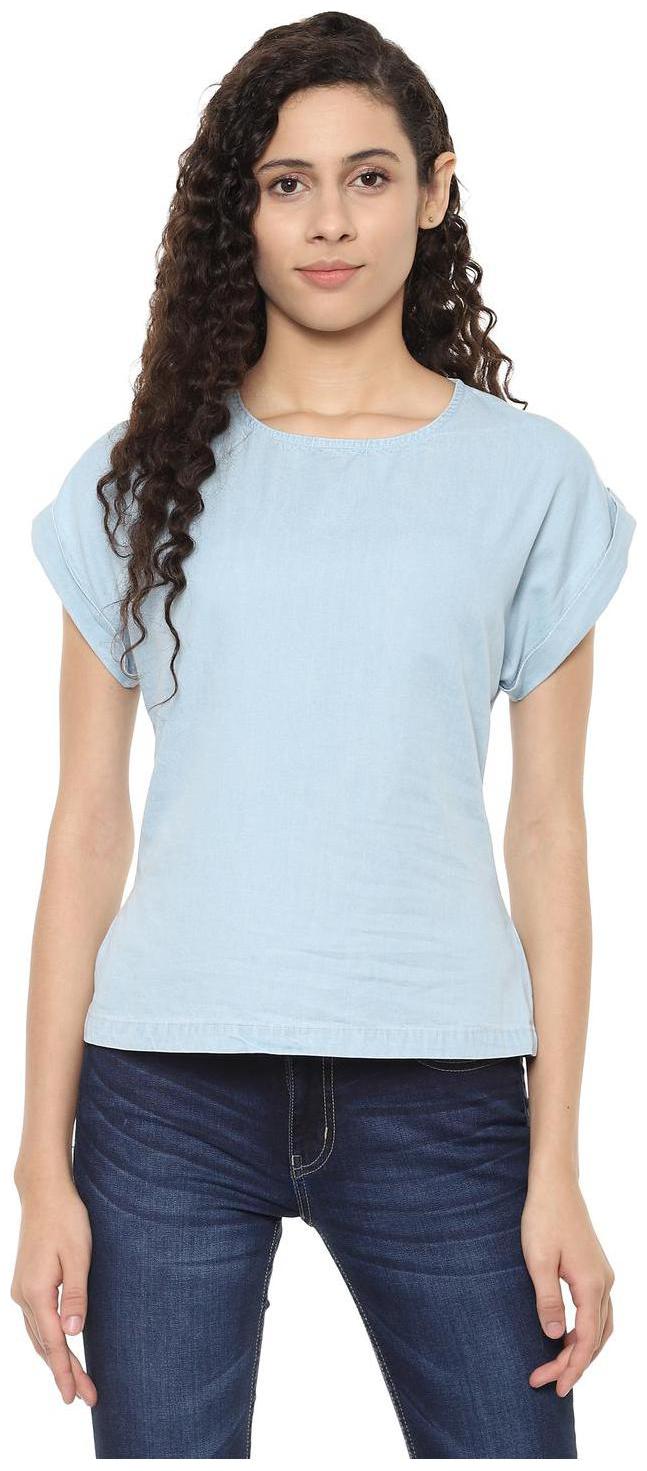

People Women Solid Regular top - Blue