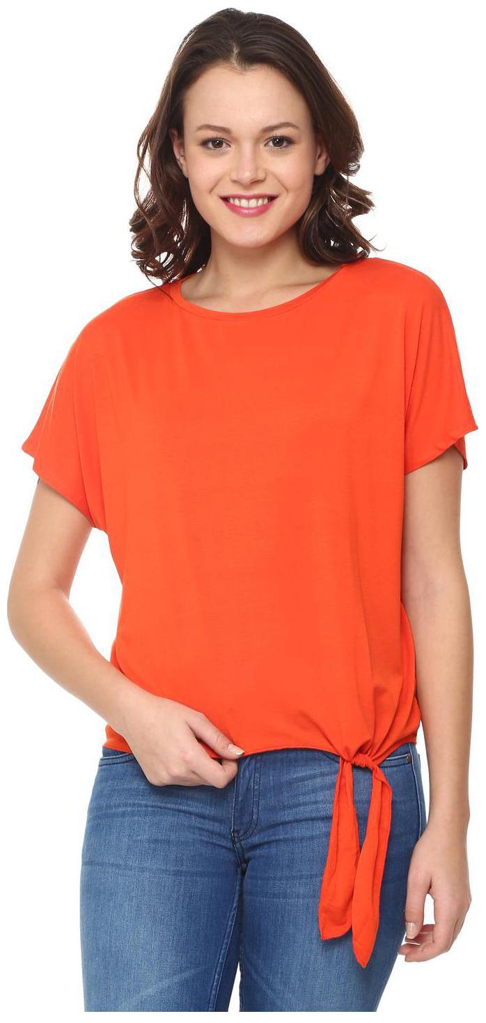 

People Women Solid Regular top - Orange