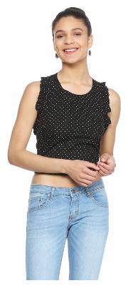 

People Women Polka dots Regular top - Black