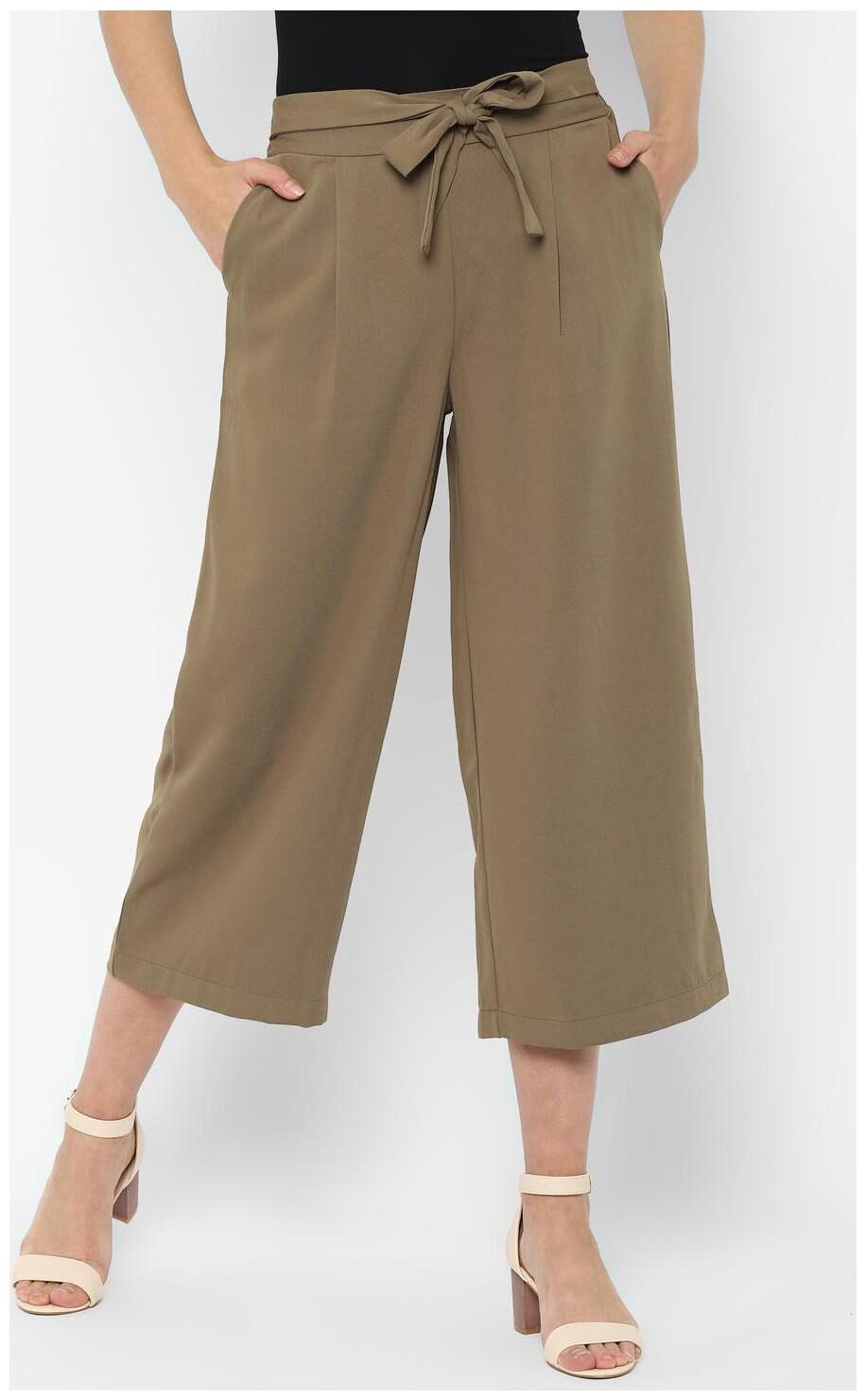

People Women Beige Regular fit Cullotes