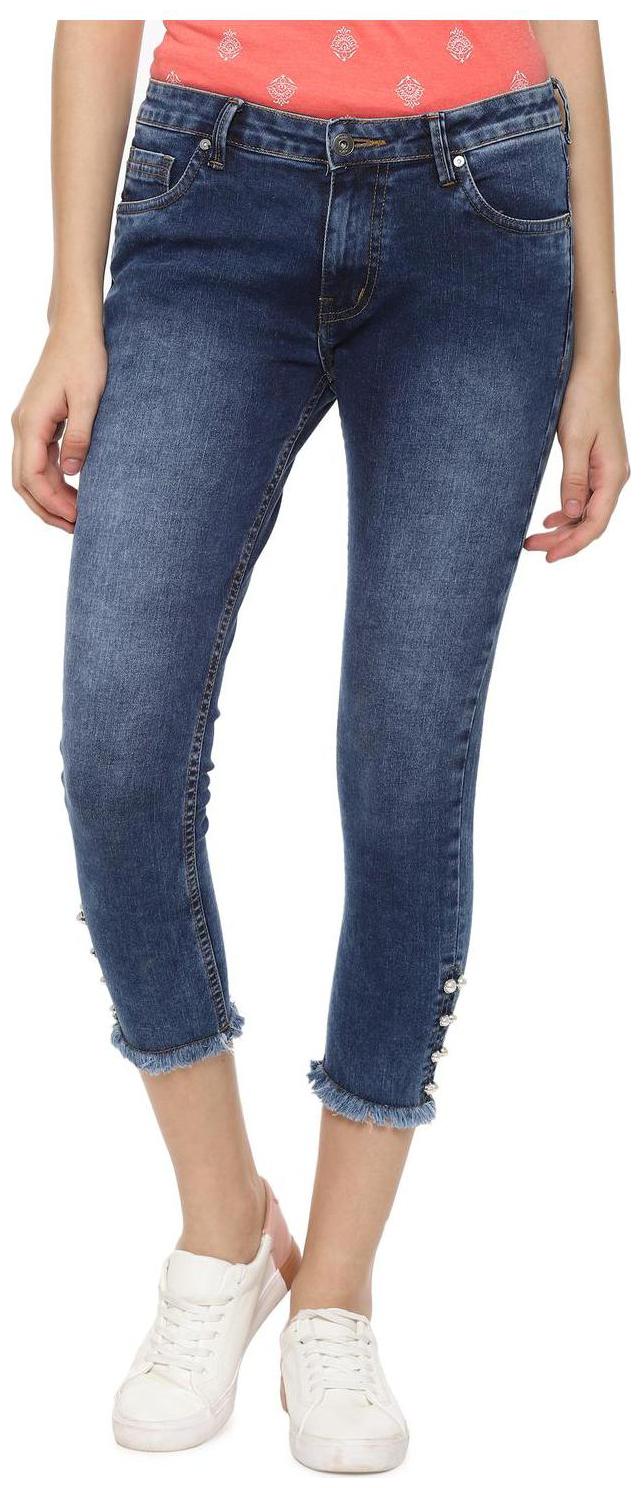 

People Women Blue Straight fit Jeans