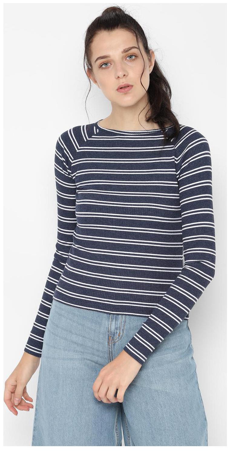 

People Women Striped Regular top - Blue
