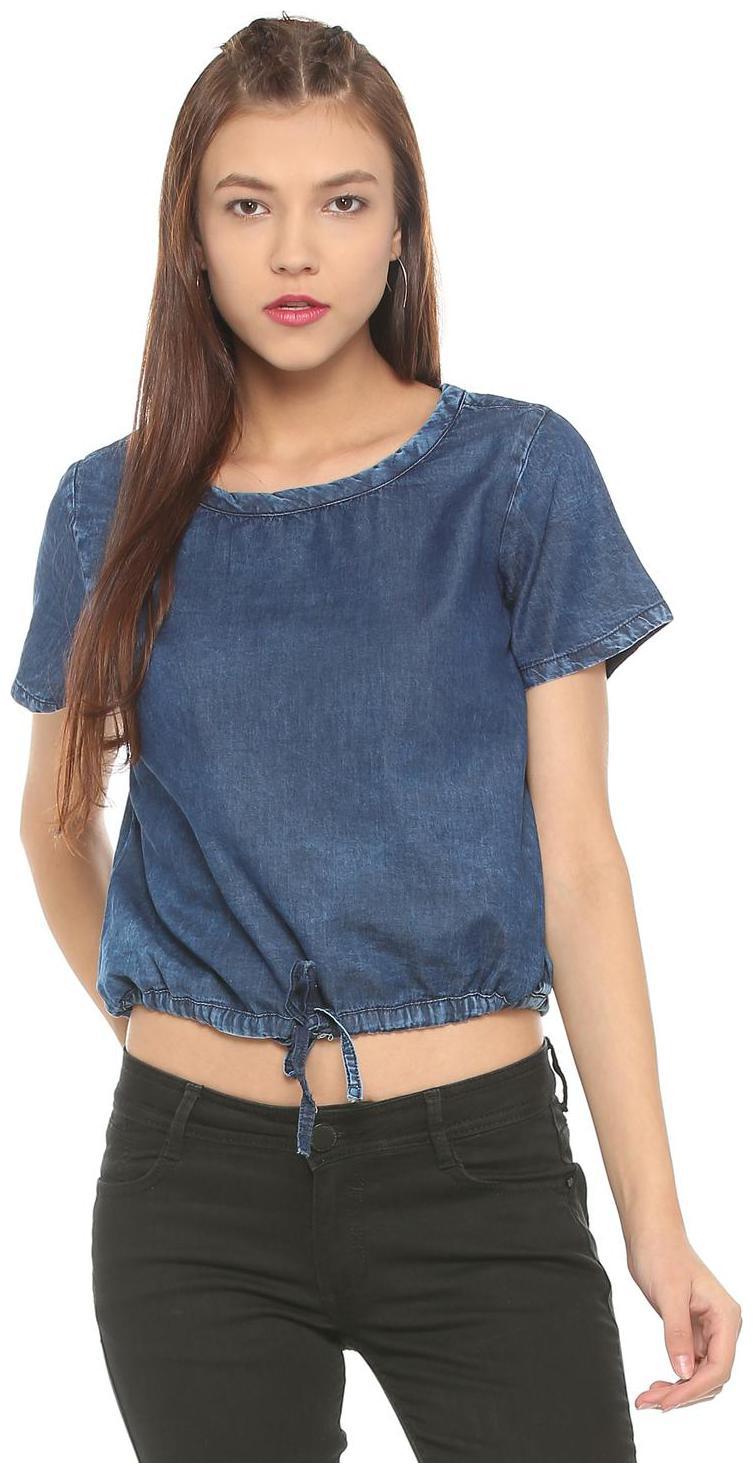 

People Women Solid Regular top - Blue