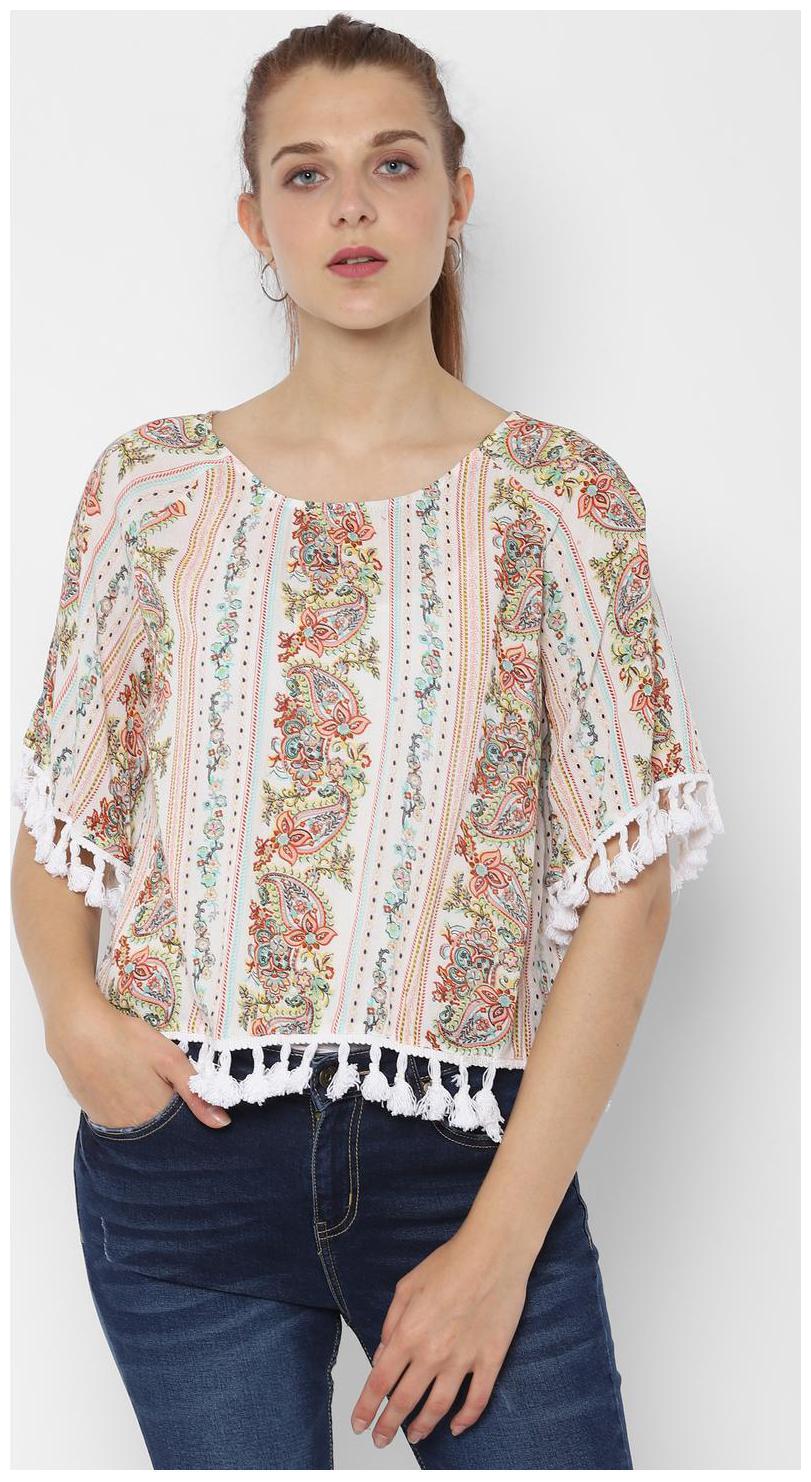 

People Women Printed Regular top - White