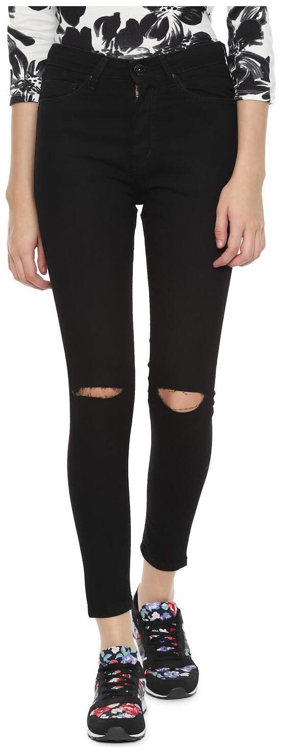 

People Women Black Straight fit Jeans