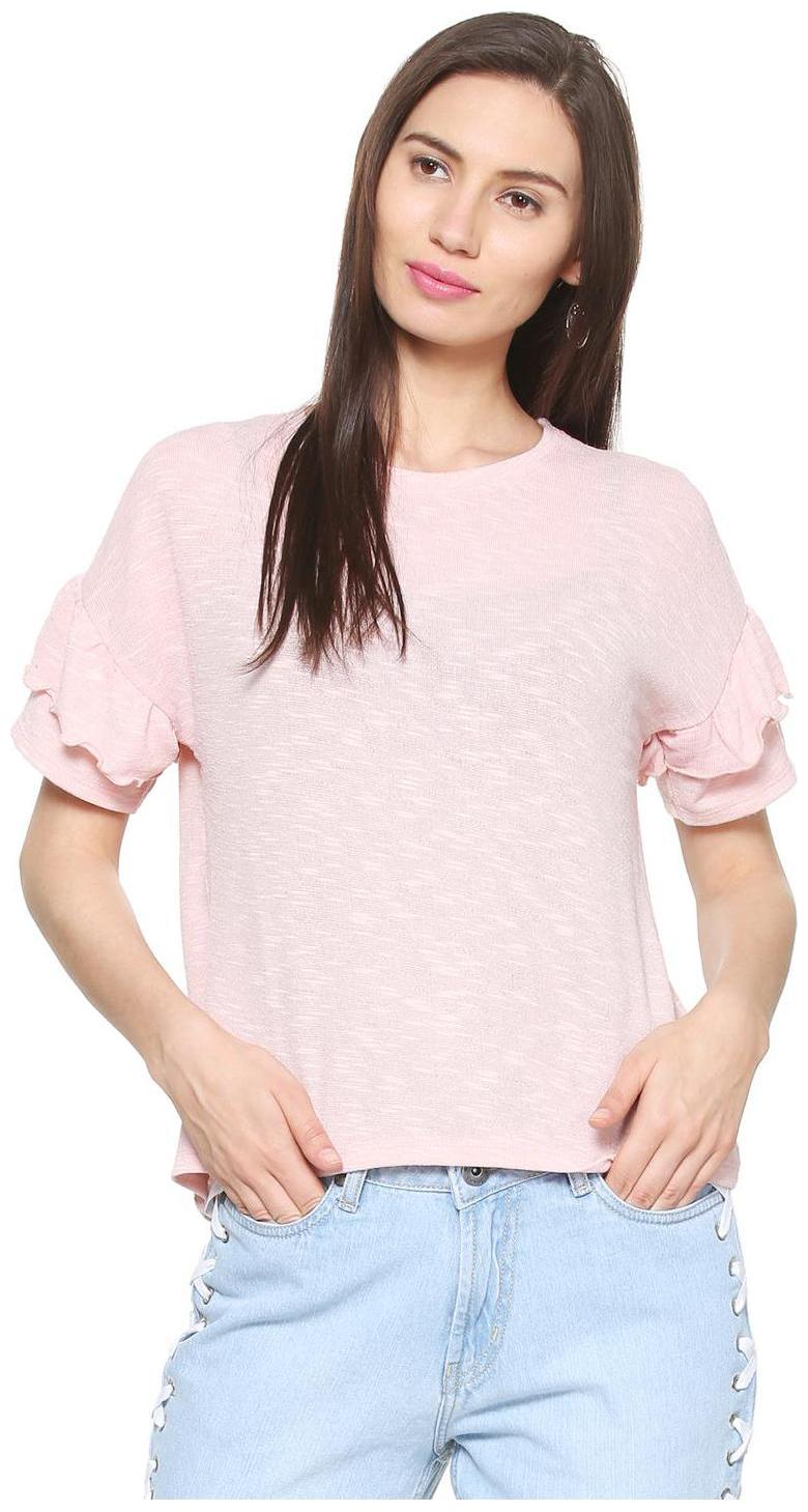 

People Women Solid Regular top - Pink