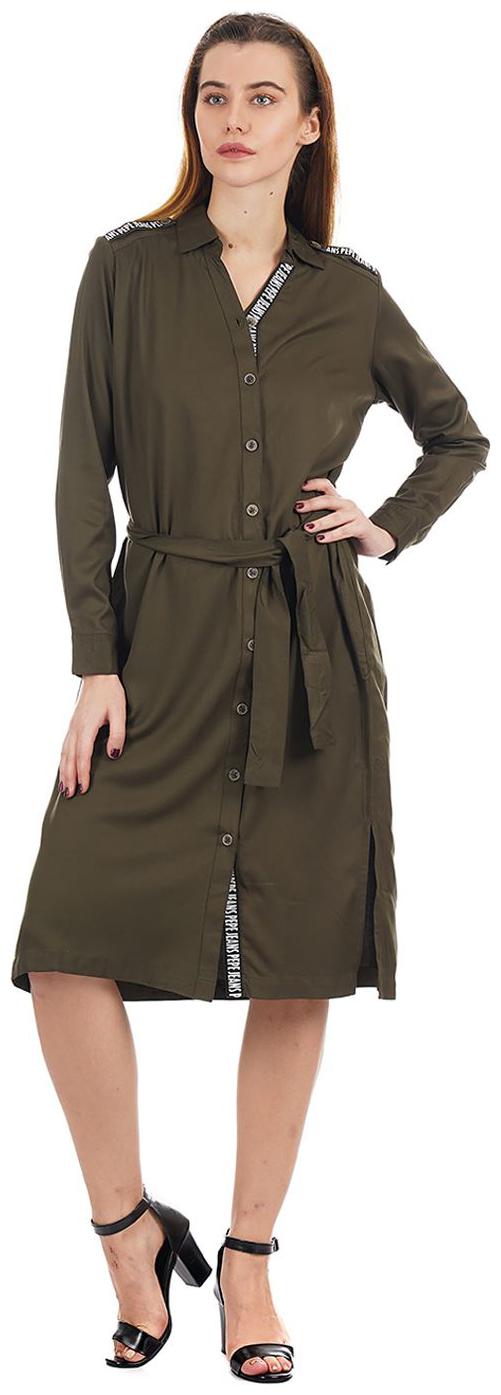 

Pepe Jeans Green Solid Shirt dress