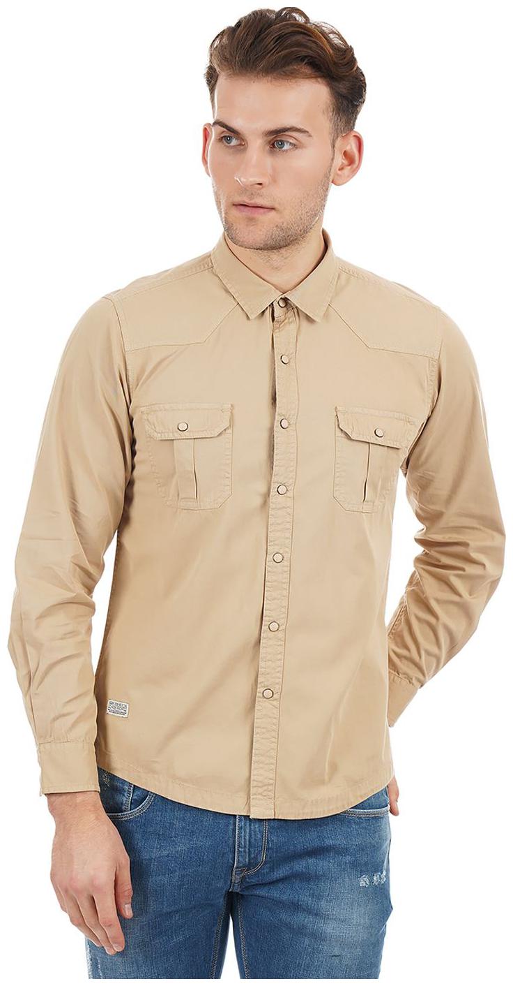 

Pepe Jeans Men Beige Solid Regular Fit Casual Shirt