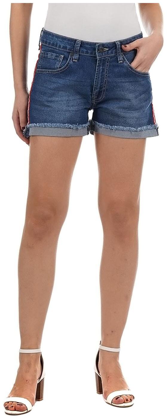 

Pepe Jeans Women Solid Regular shorts - Blue
