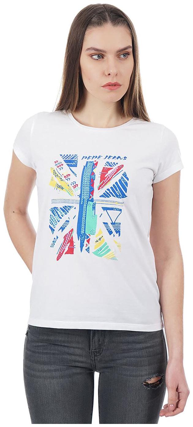 

Pepe Jeans Women White Regular fit Round neck Cotton T shirt