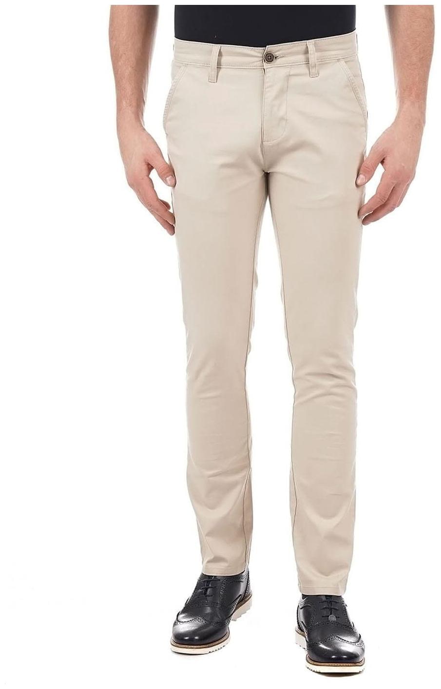 

Pepe Jeans Men Beige Solid Regular fit Regular trousers