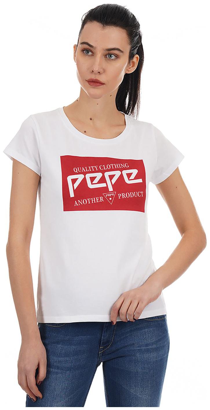 

Pepe Jeans Women White Regular fit Round neck Cotton T shirt