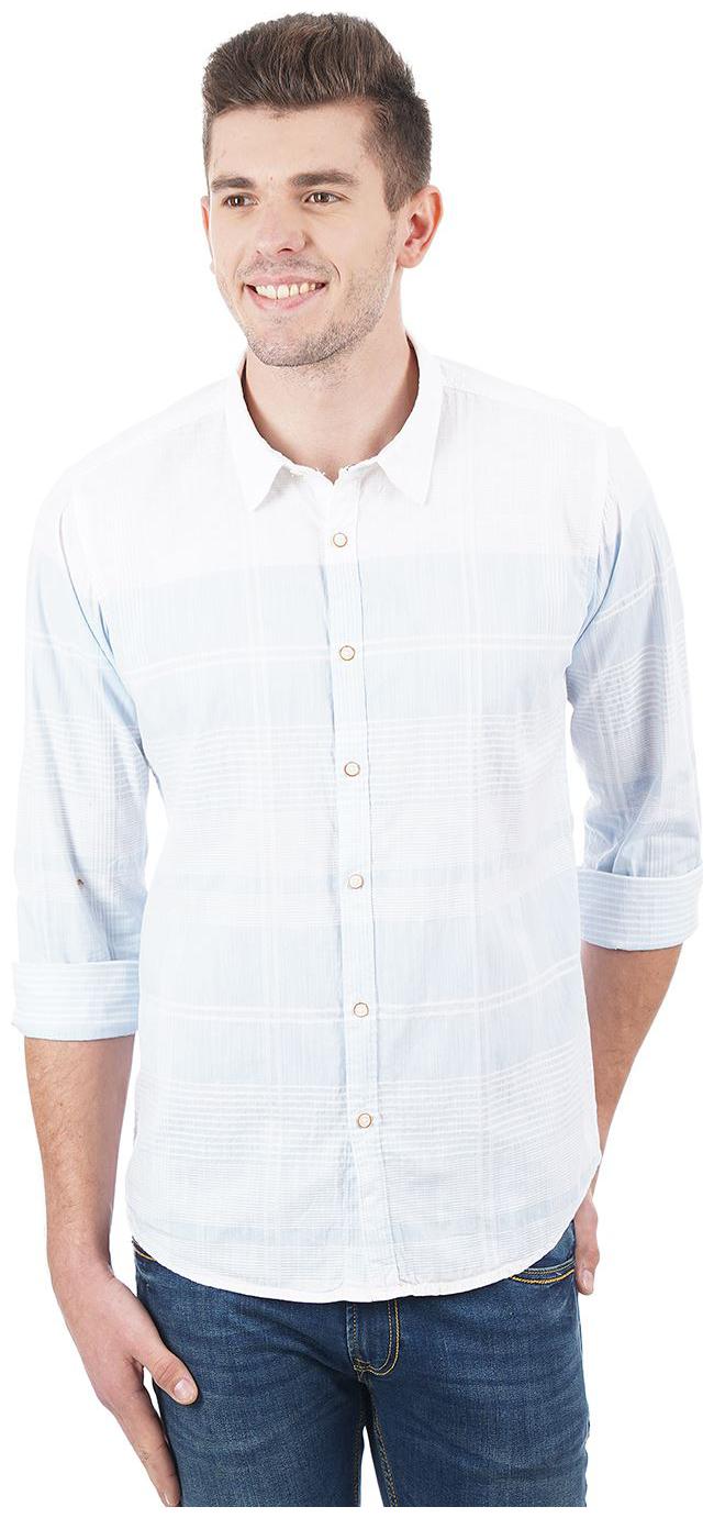 

Pepe Jeans Men Blue Checked Regular Fit Casual Shirt