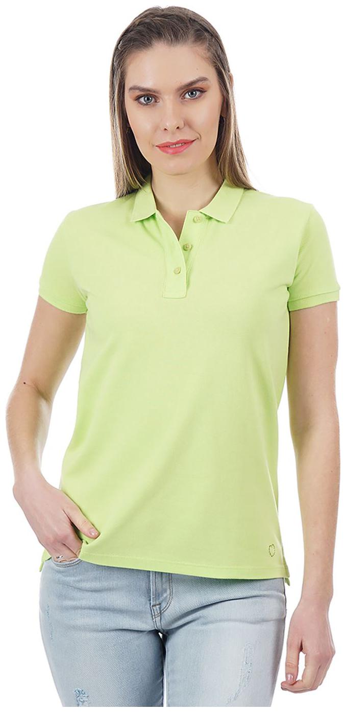 

Pepe Jeans Women Green Slim fit Polo neck Cotton T shirt