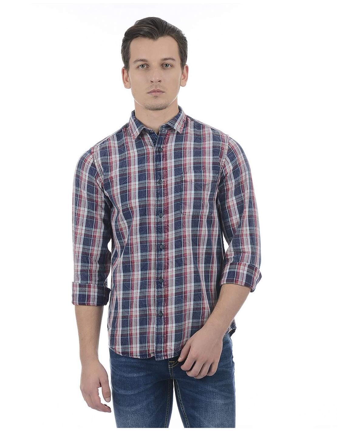 

Pepe Jeans Men Multi Checked Regular Fit Casual Shirt