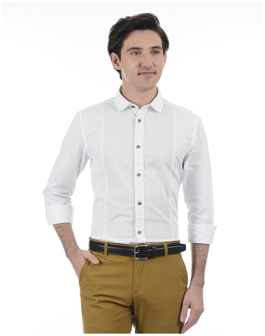 

Pepe Jeans Men White Solid Regular Fit Casual Shirt