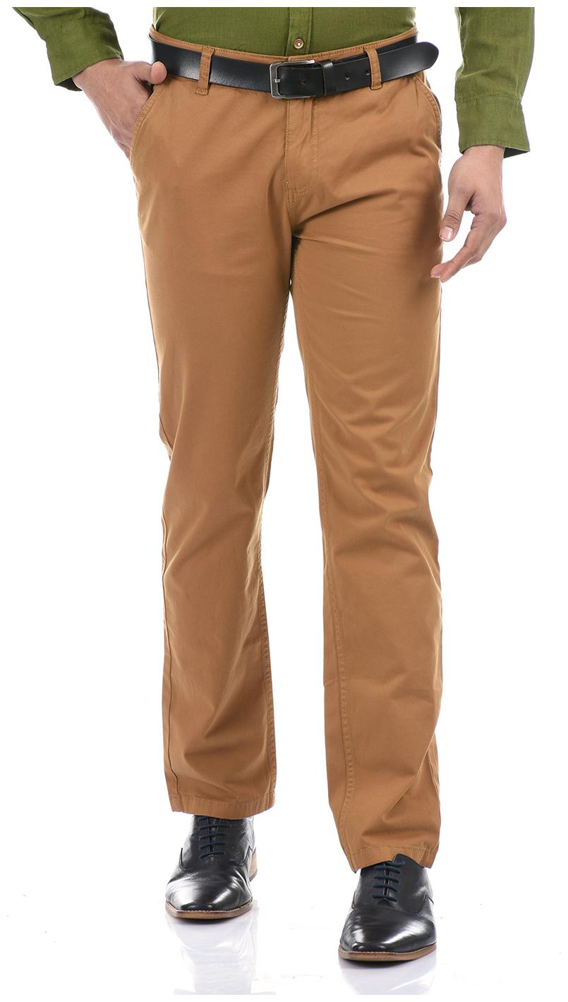 

Pepe Jeans Men Brown Solid Slim fit Regular trousers