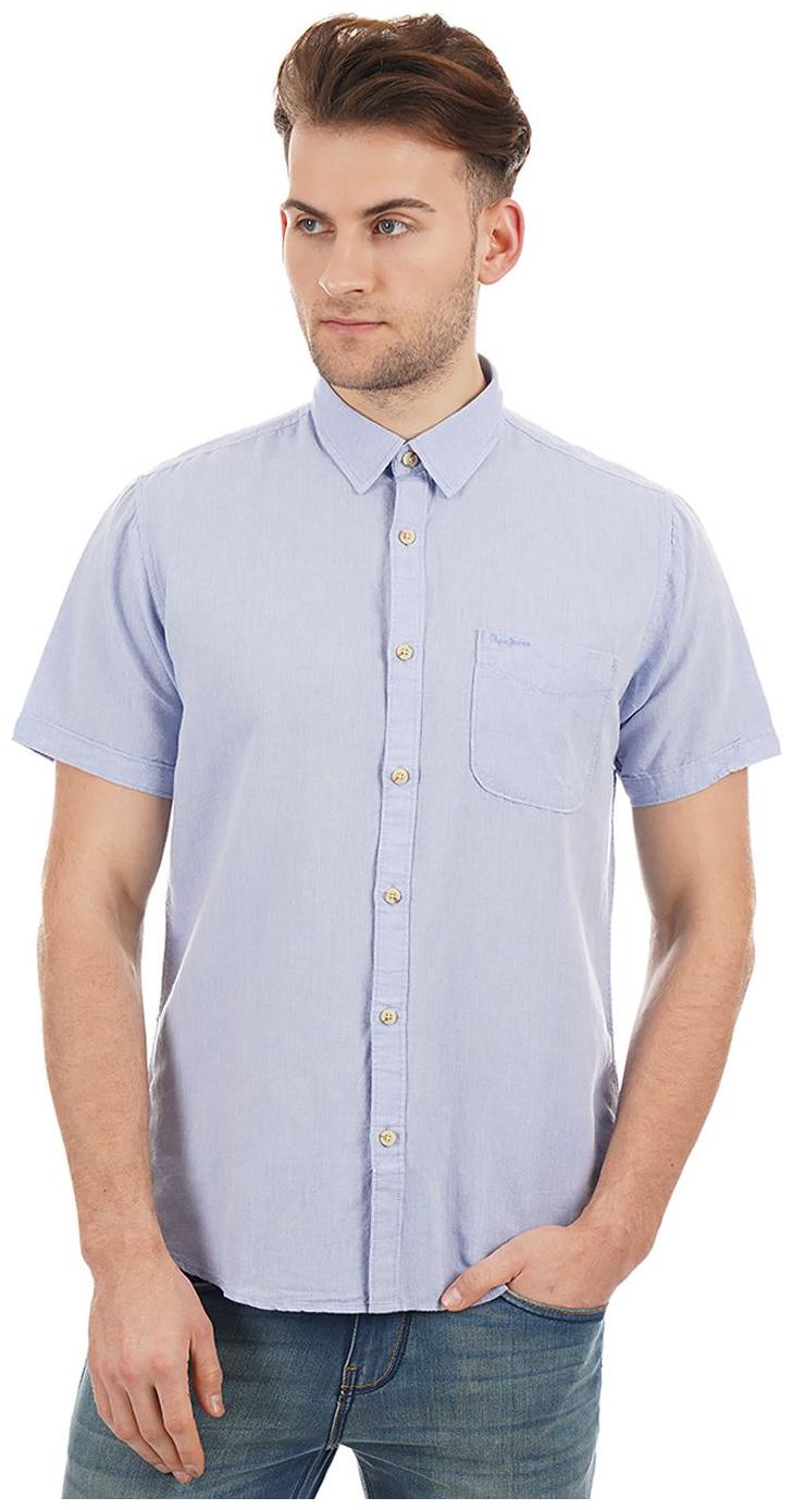 

Pepe Jeans Men Purple Solid Regular Fit Casual Shirt