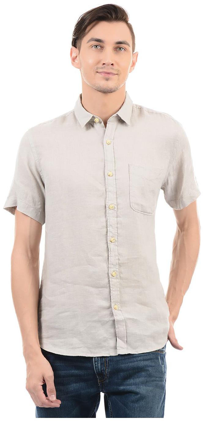 

Pepe Jeans Men Beige Solid Regular Fit Casual Shirt