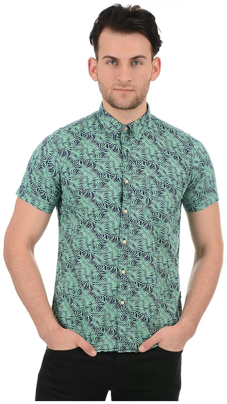 

Pepe Jeans Men Green Printed Regular Fit Casual Shirt
