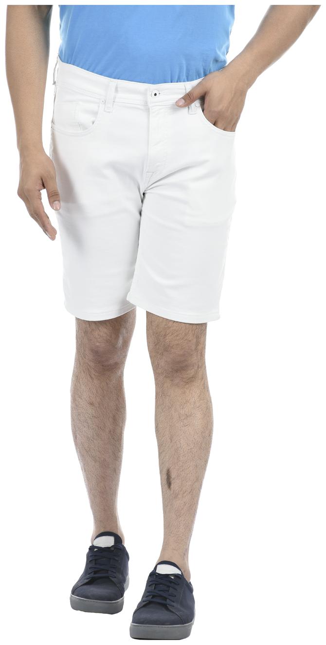 

Pepe Jeans Men White Regular Fit Denim Shorts