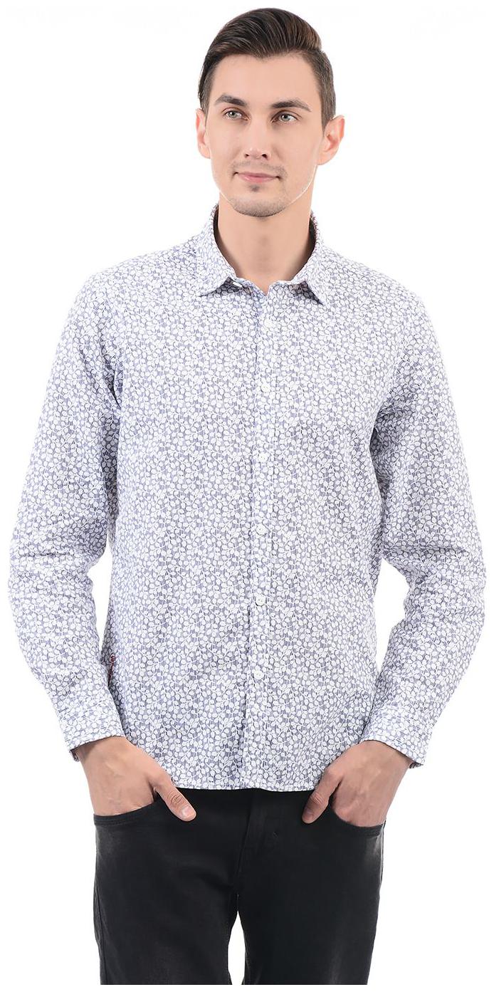 

Pepe Jeans Men Blue Printed Regular Fit Casual Shirt