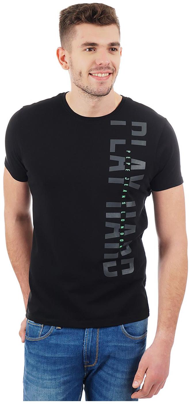 

Pepe Jeans Men Black Slim fit Cotton Lycra Round neck T-Shirt - Pack Of 1