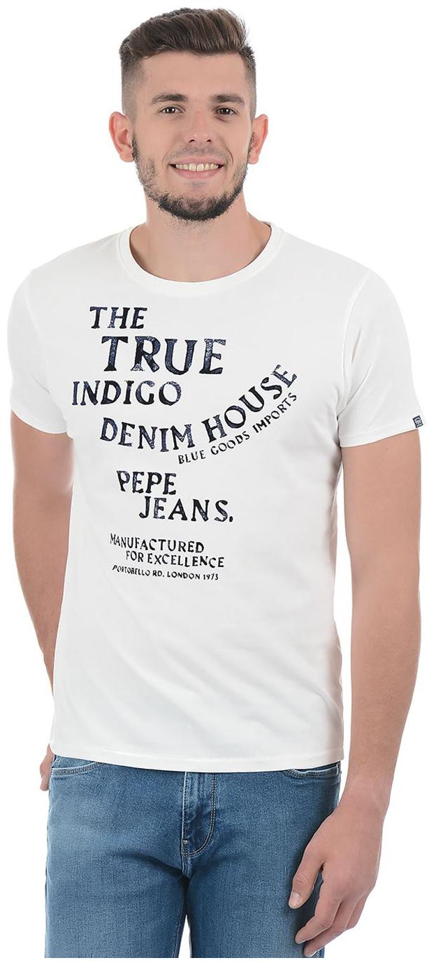 

Pepe Jeans Men White Slim fit Cotton Round neck T-Shirt - Pack Of 1