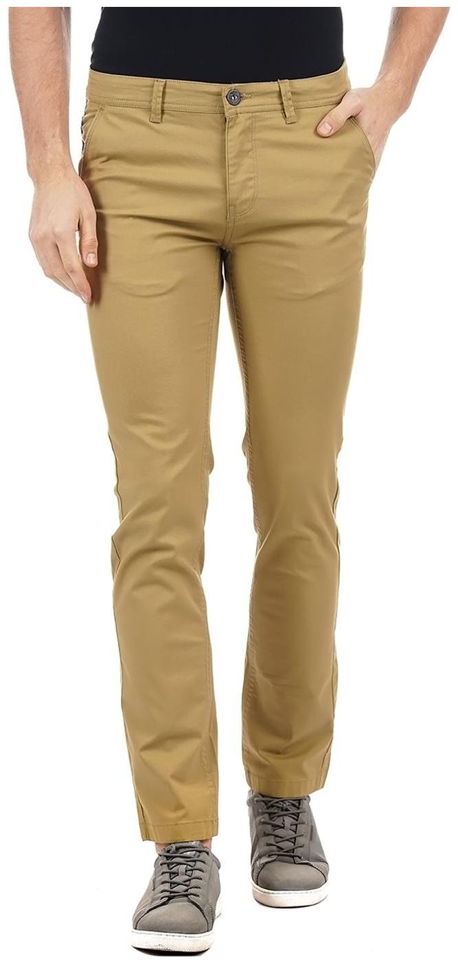 

Pepe Jeans Men Beige Solid Slim fit Regular trousers