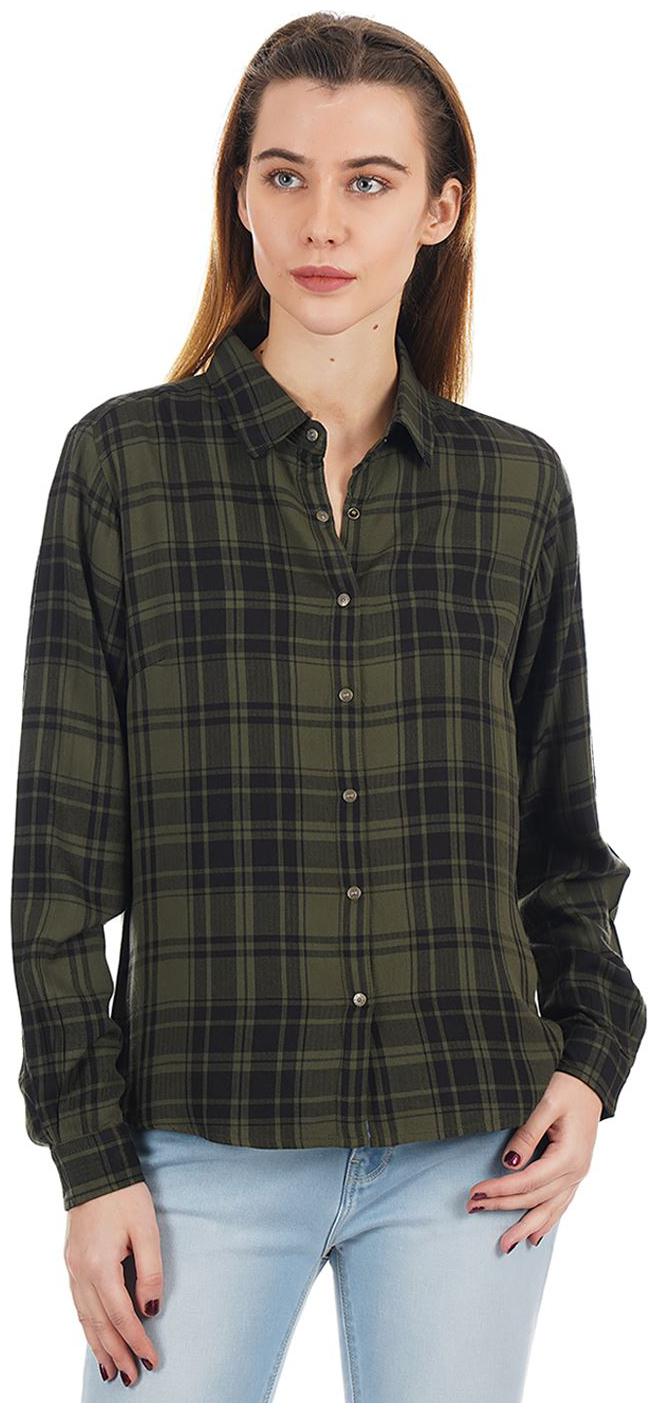 

Pepe Jeans Women Green Checked Regular Fit Shirt