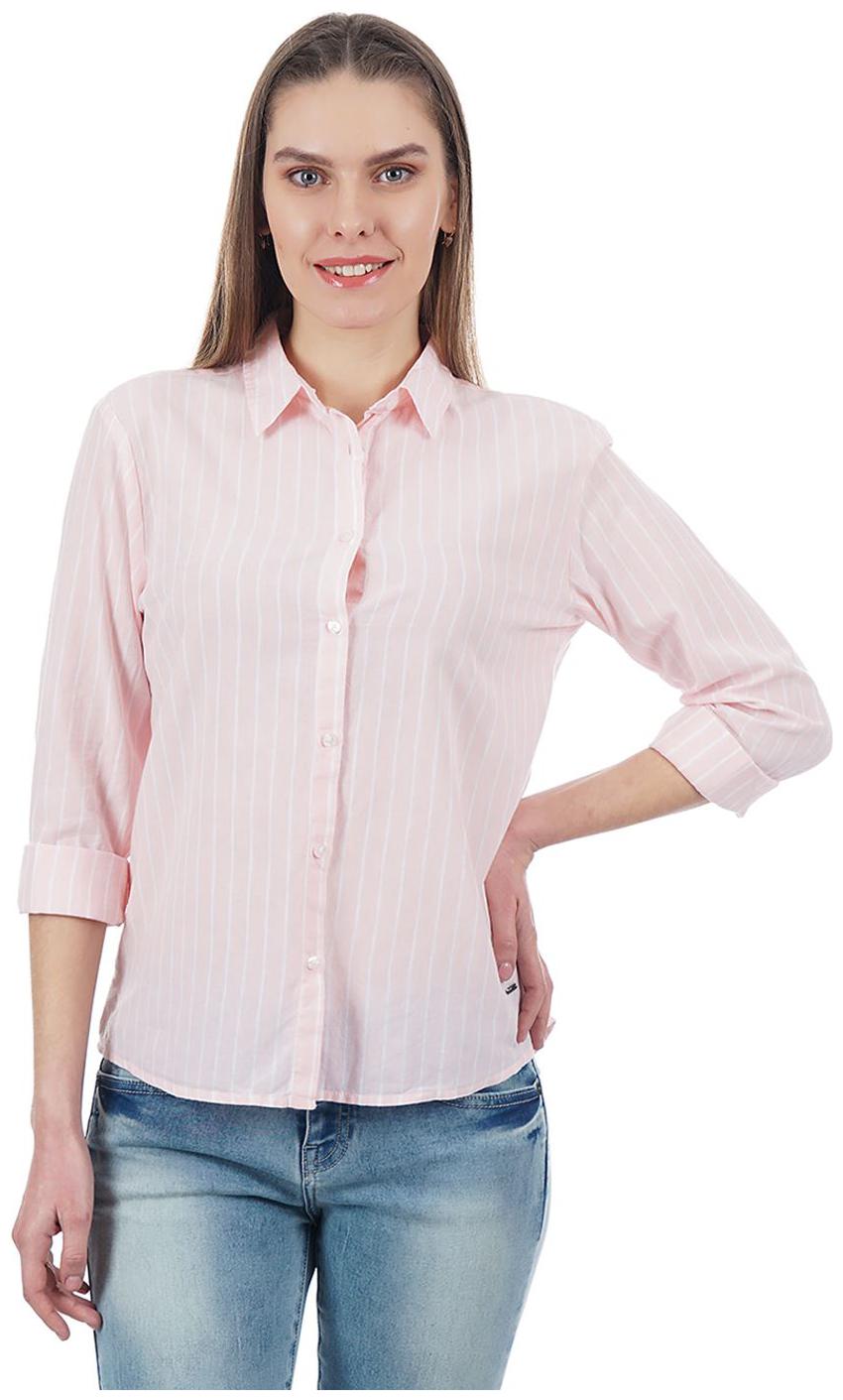 

Pepe Jeans Women Pink Striped Regular Fit Shirt