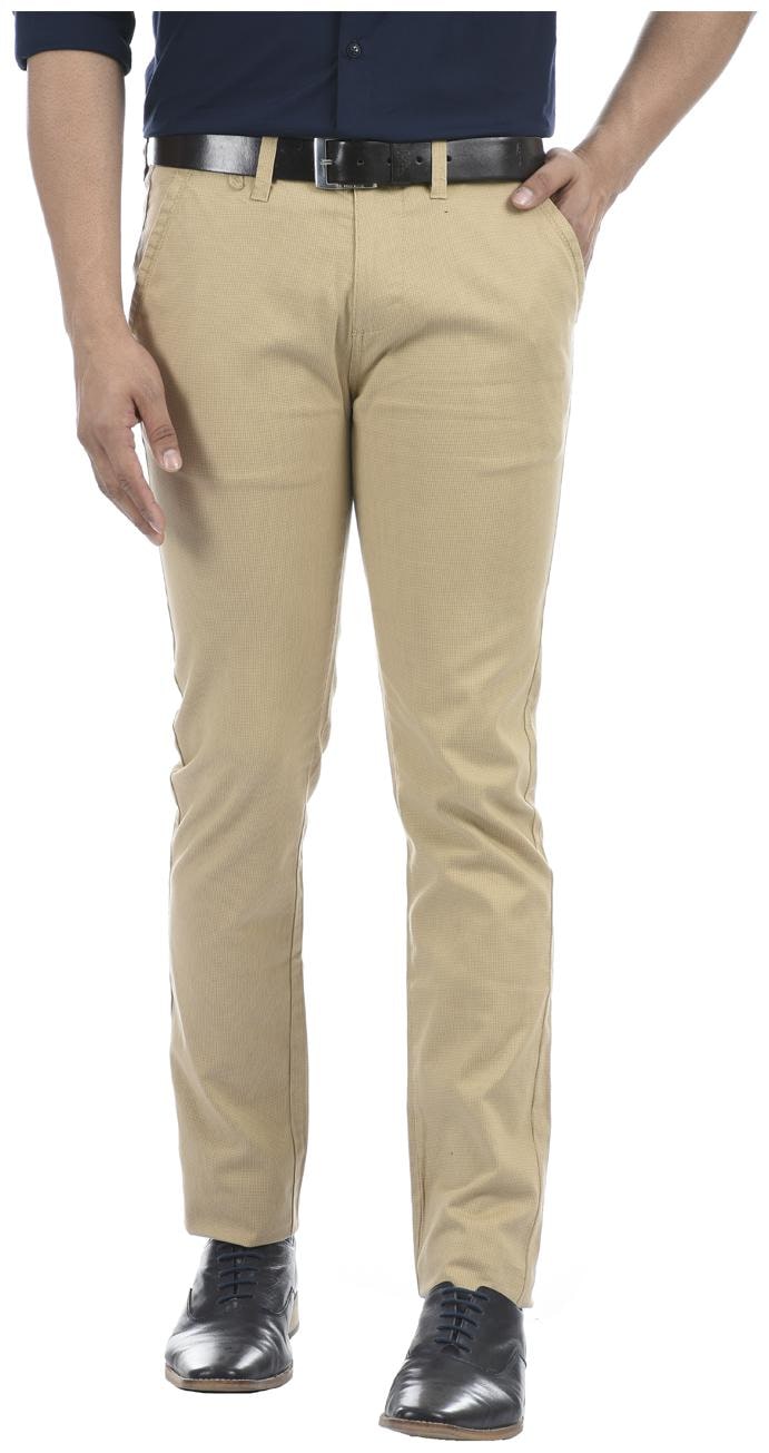 

Pepe Jeans Men Beige Solid Slim fit Regular trousers