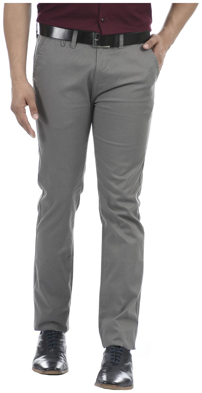 

Pepe Jeans Men Grey Solid Slim fit Regular trousers