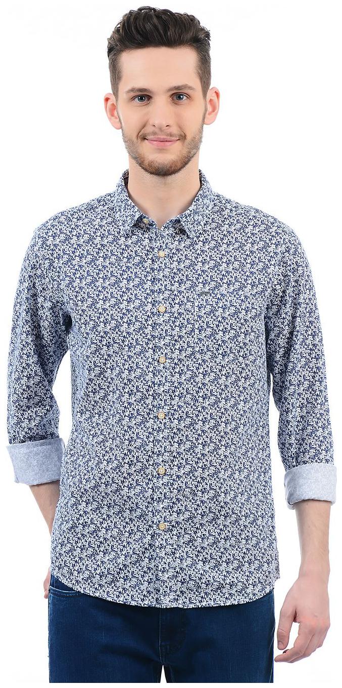 

Pepe Jeans Men Blue Printed Regular Fit Casual Shirt