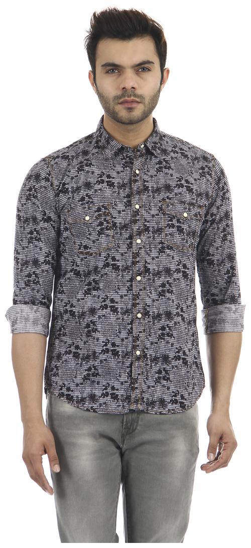 

Pepe Jeans Men White Printed Regular Fit Casual Shirt