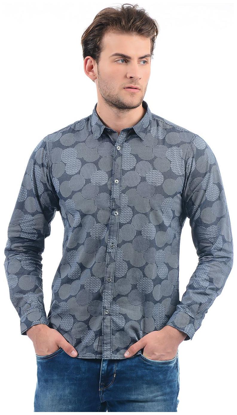 

Pepe Jeans Men Grey Printed Slim Fit Casual Shirt
