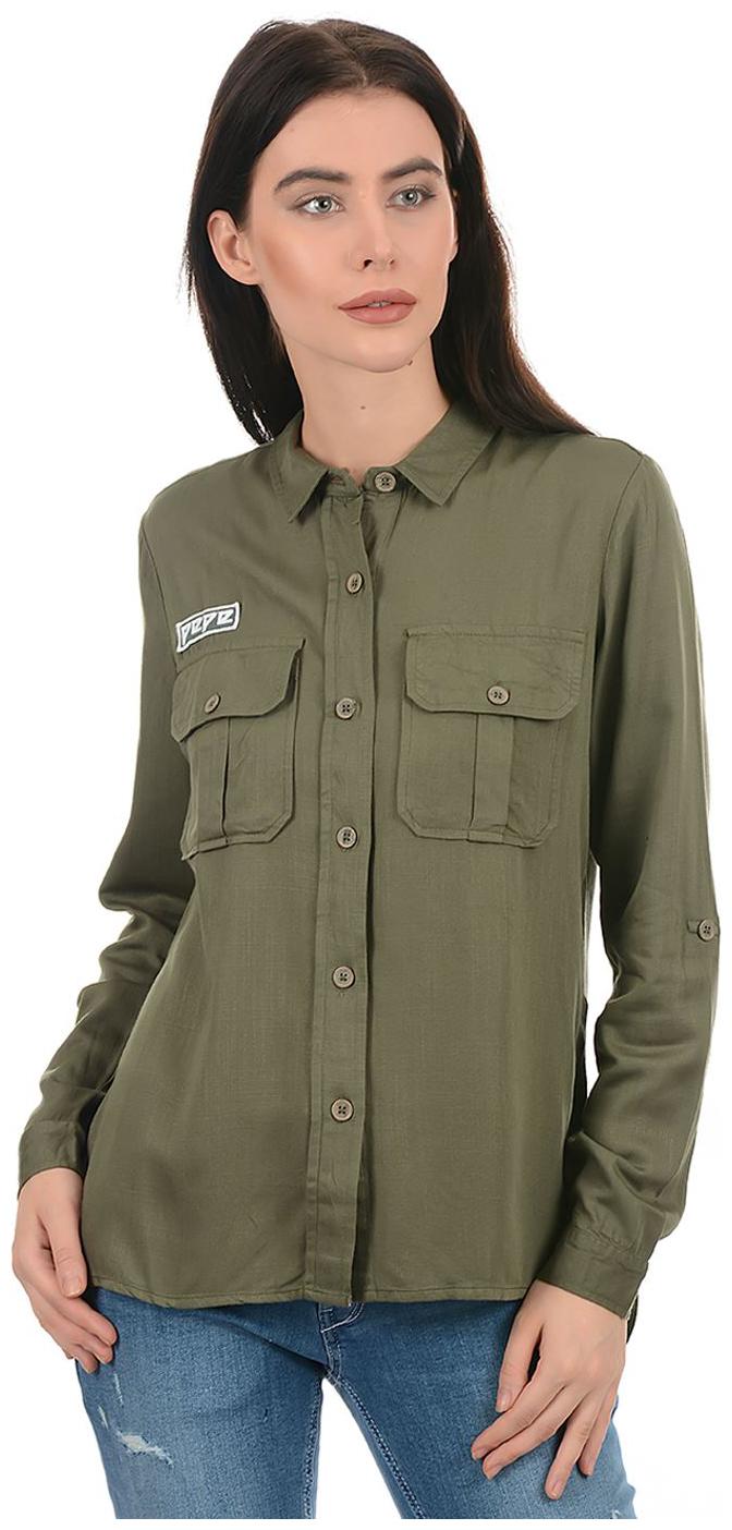

Pepe Jeans Women Green Solid Regular Fit Shirt