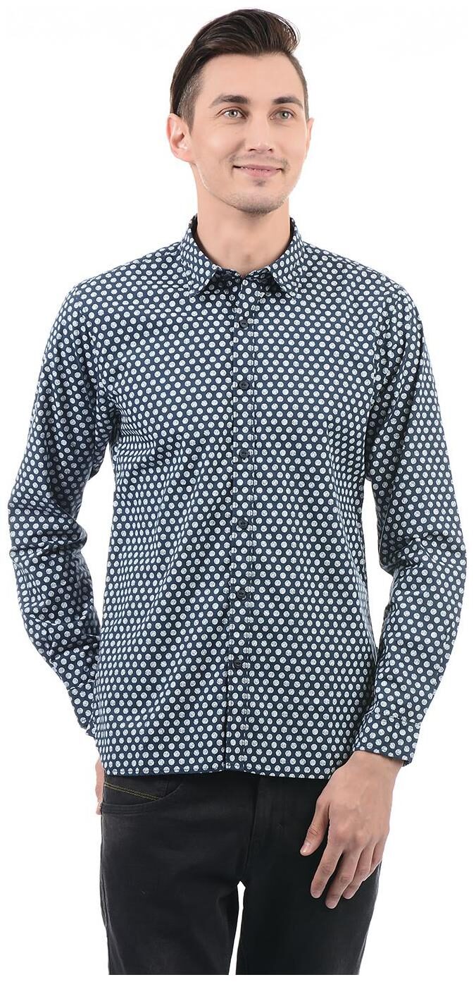 

Pepe Jeans Men Navy Blue Printed Regular Fit Casual Shirt