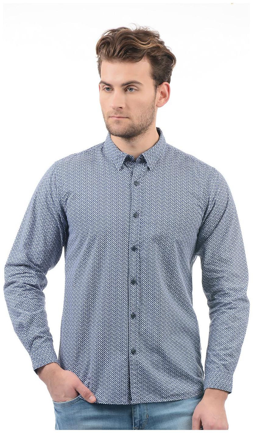 

Pepe Jeans Men Blue Printed Regular Fit Casual Shirt